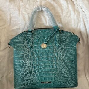 NWT Brahmin Large Duxbury Satchel Mermaid Green Melbourne